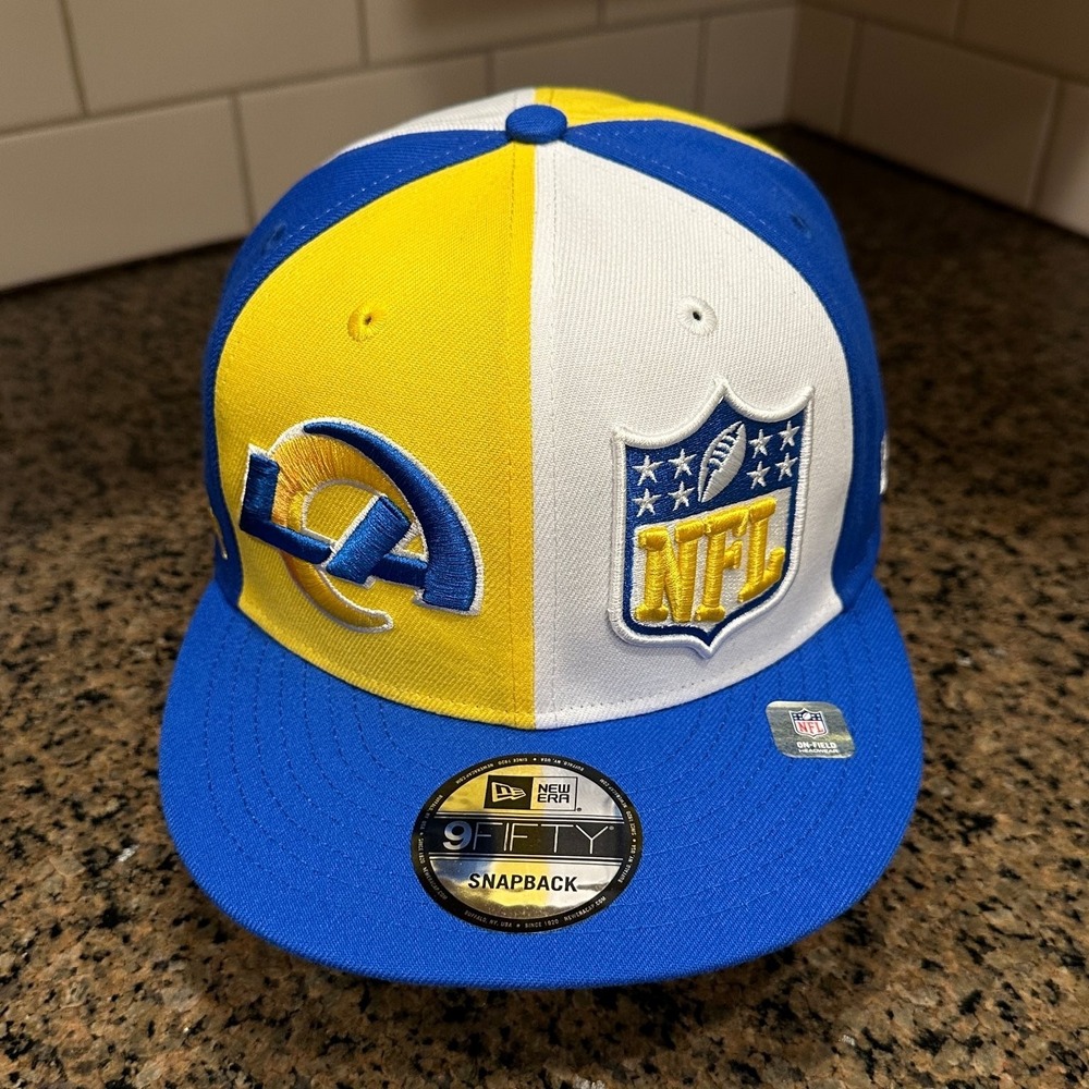 Los Angeles Rams New Era 9FIFTY Snapback Hat Men's OSFM Blue Yellow White‎ New